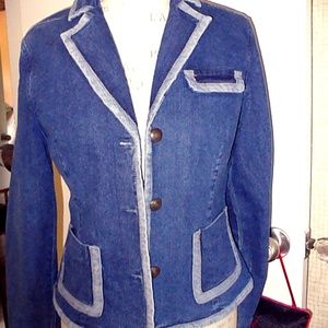Two Tone Jean Blazer